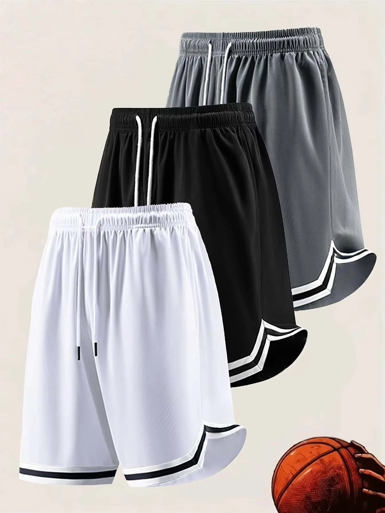 

New Men's Basketball Shorts Athletic Court Shorts Elastic Y2K Oversized Casual Quick-Dry Shorts Suitable for Daily Fitness Moto
