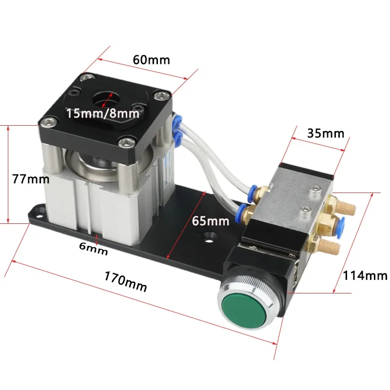 2 In 1 Edge Banding Punching Hole Machine Pneumatic Edge Bander Hole Guide Woodworking Edge Banding Leather Hole Punch 8/15mm
