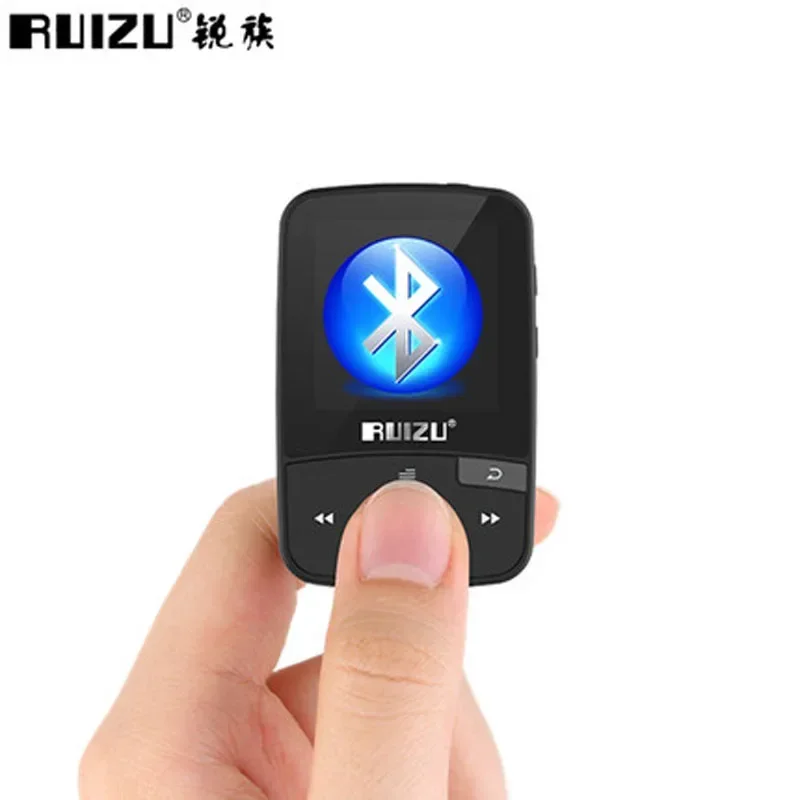 مشغل MP3 رياضي بلوتوث RUIZU X50 بمشبك 8 جيجابايت صغير مع دعم الشاشة FM والتسجيل والكتاب الإلكتروني والساعة وعداد الخطى سوني mp3 وكمان