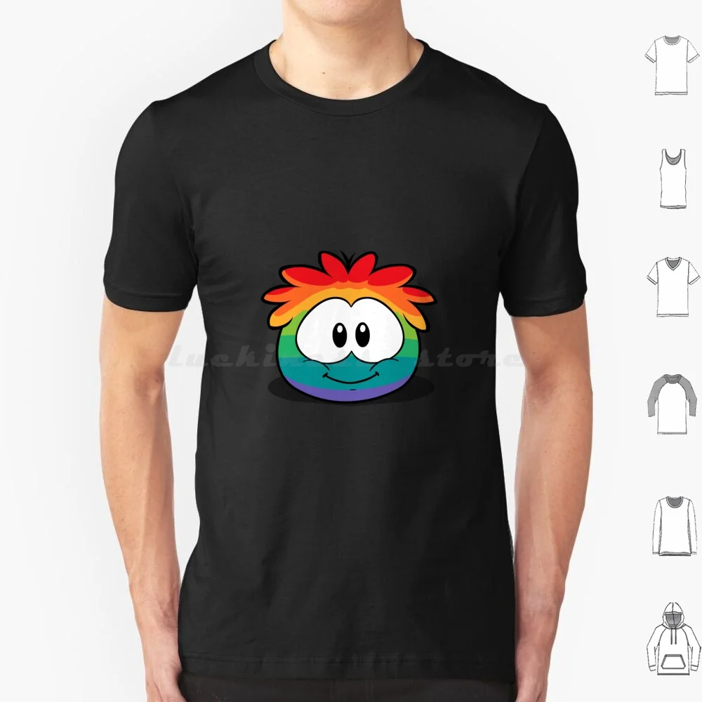 Club Penguin Rainbow Puffle T Shirt Big Size 100% Cotton Club Penguin Club Penguin Rainbow Puffle Rainbow Puffle