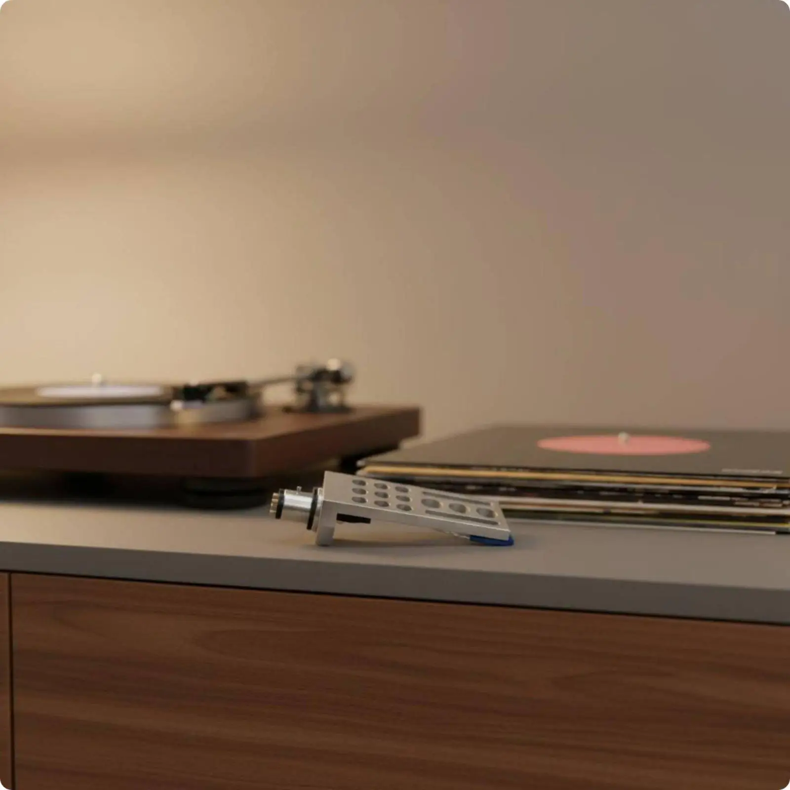 Sound Enhancing Record Player Holder CNC Headshell Stand Audio Accessory for LP Vinyl Playback