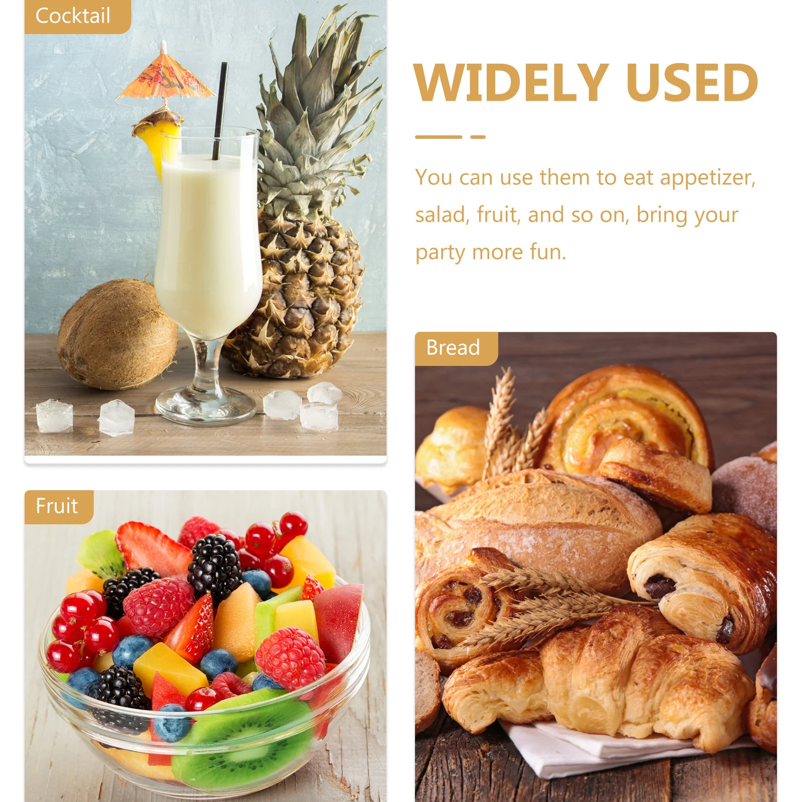 

100Pcs Bamboo Food Picks Fruit Eating Sticks Strong Not Easy to Break Perfect for Party Appetizer Display