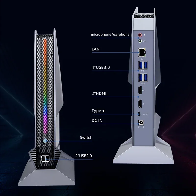 13th Gen PC Gaming i9 13900H i7 12700H Mini PC Nvidia RTX 3050 8G PC Gamer Desktop Computer Barebone System PCIE4.0 WiFi6