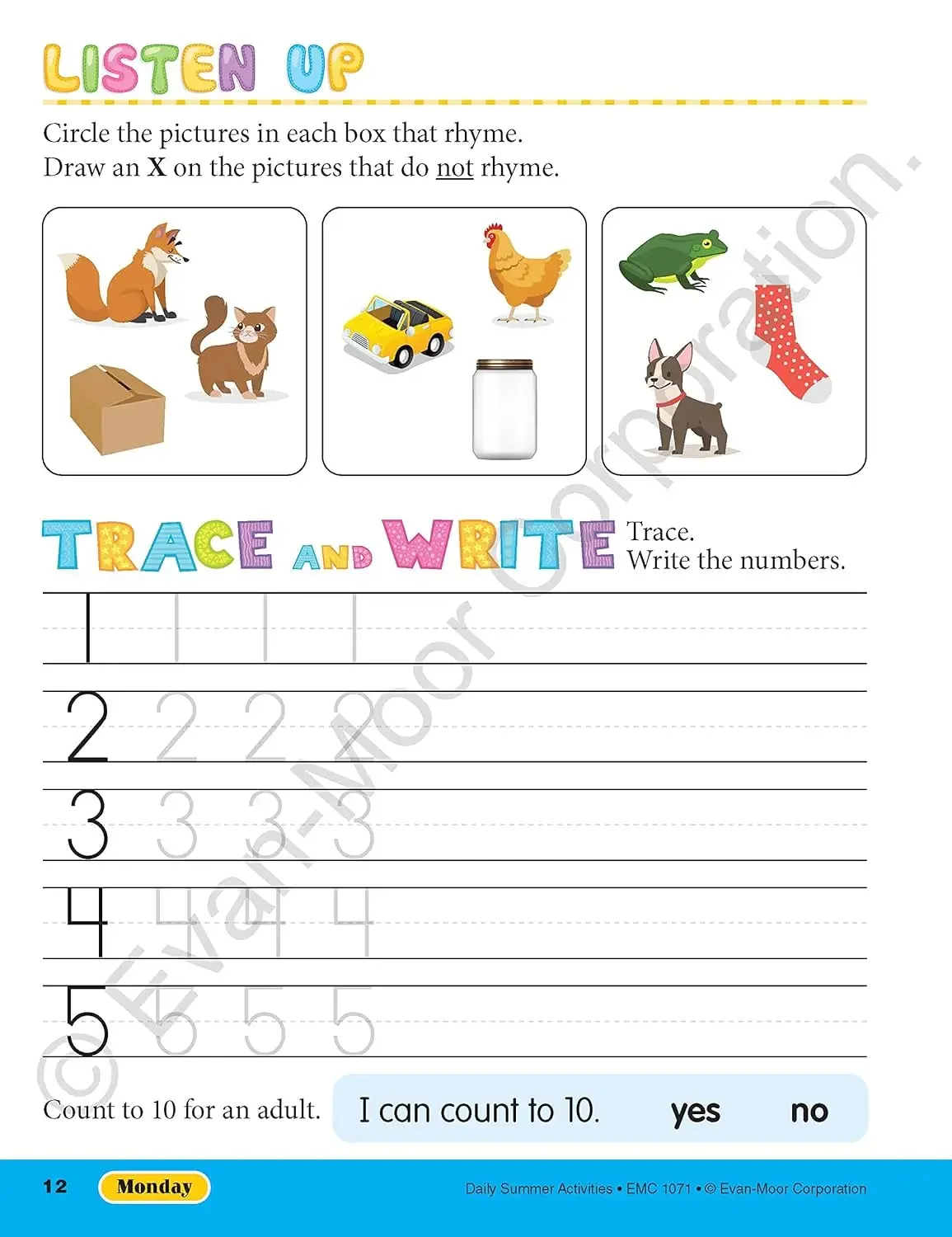 أنشطة Evan-Moor اليومية الصيفية، مصنف الصف K-1، العمر 5 6 7 8، الكتاب الإنجليزي 9781629384832 #4