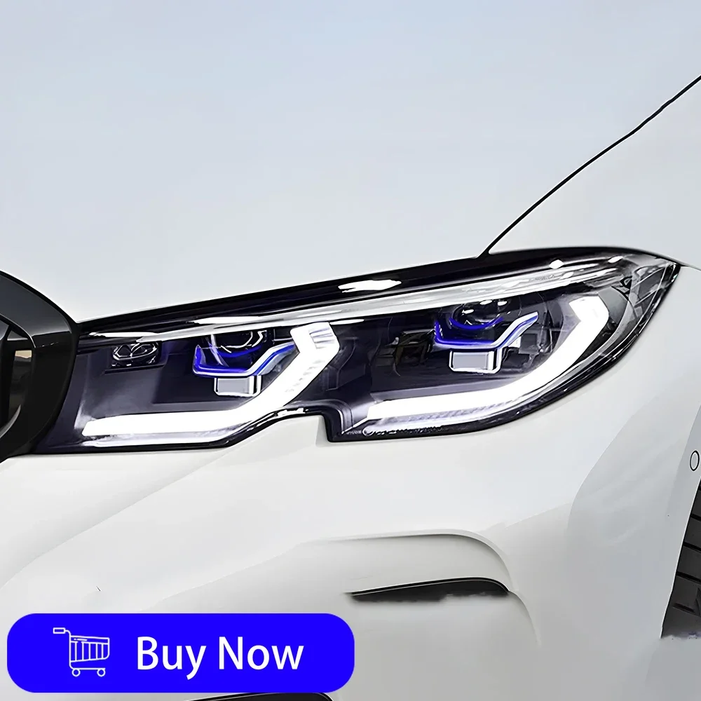 لسيارات BMW 3 Series G20 G28 320i 325i 330i 2020-2022 مجموعة المصابيح الأمامية للسيارات ترقية جهاز عرض وامض LED ملحقات العدسات