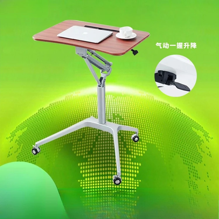 DSA pneumatic lifting table, bracket standing desk study bedside movable adjustable lifting, computer desk legs