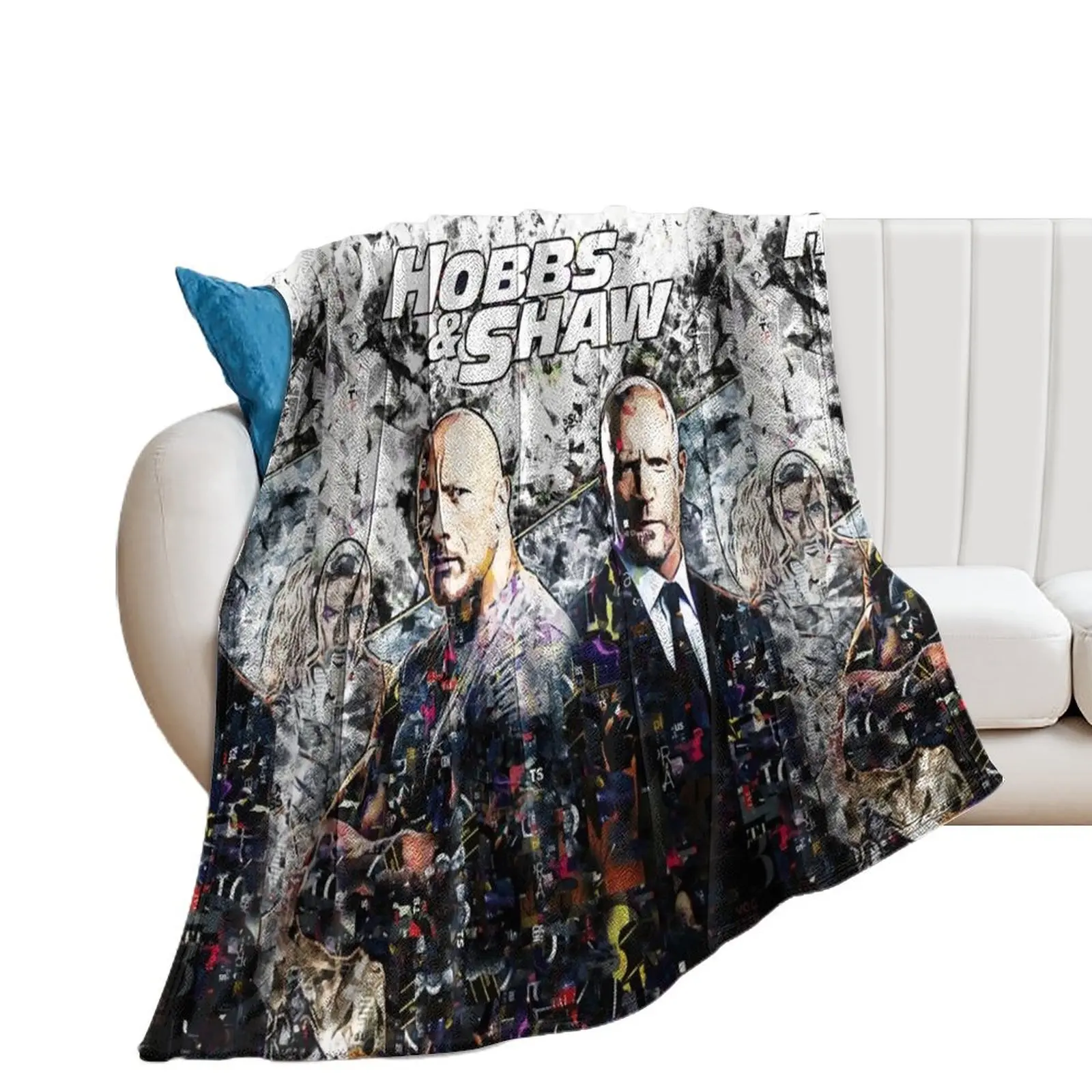 

hobbs n shaw abstract art Throw Blanket Blankets For Bed Warm Hairy Luxury Brand Blankets