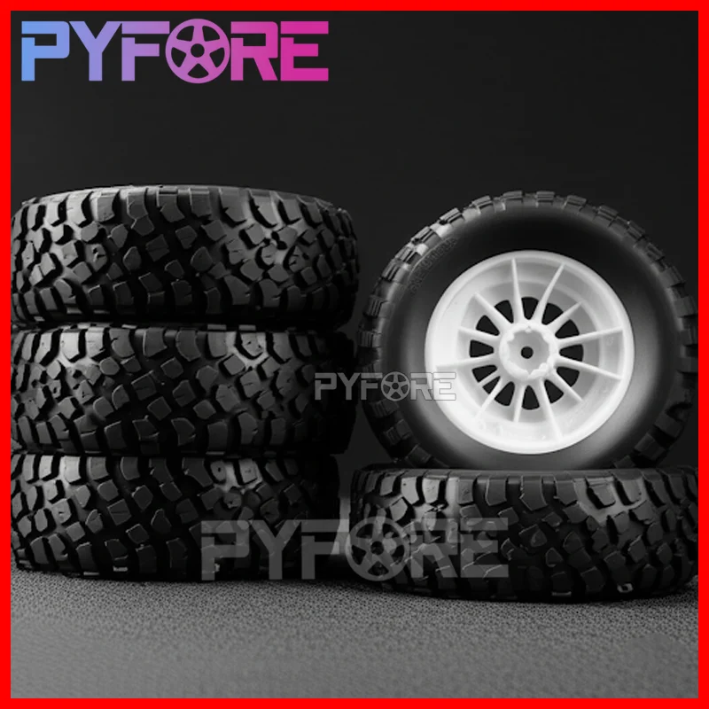 

PYFORE 1/7 140X56mm 17mm Adapter 4PCS Off-road Tires for UDR RC Model Car Desert Truck Accessories RC Cars