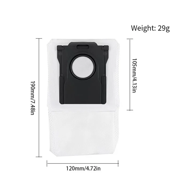 

BYBS-For Dreame X40 Pro/X40 Ultra/X30 Ultra/S30/S30 Pro Dust Bag Replacement Accessories Sweeping Machine Dust Bag