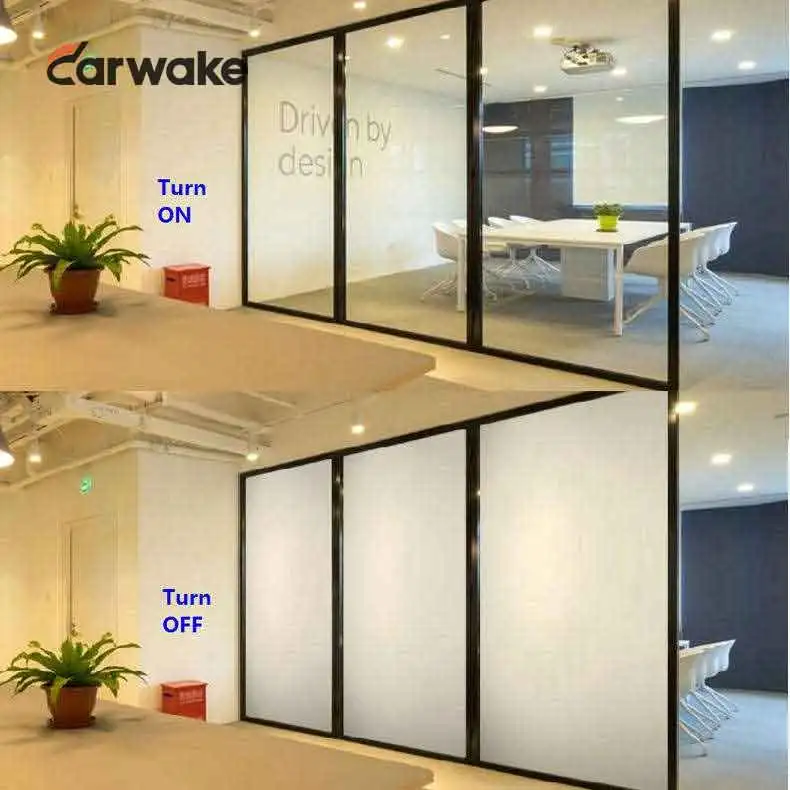 

1.52*30M Switchable Smart Glass Demo Safety Magic PDLC Privacy Protection Building Window Film Smart Film Glass