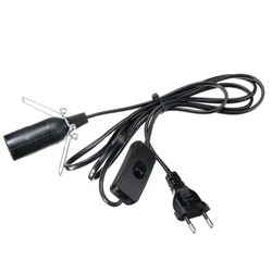 Lamp Base 1.8M E14 Holder Power Cord Cable with Switches Salts Lamp Base EU Plug