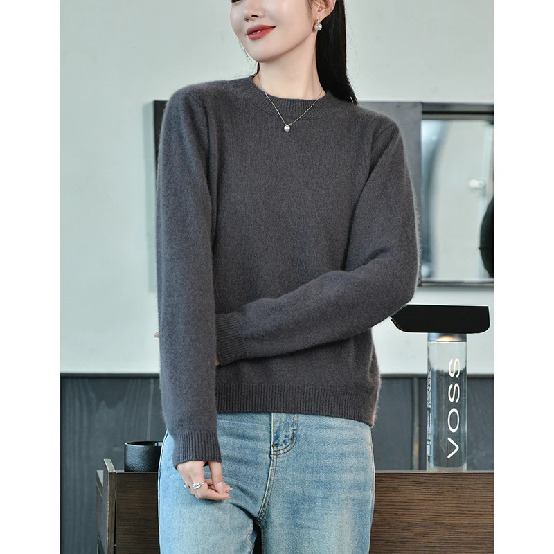 Autumn and Winter New 100% Cashmere Sweater for Women, Seven Needles Loose Large Size, Casual and Versatile, Stylish Sweater