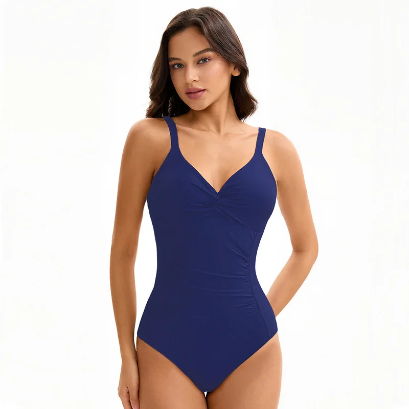 2026 جديد مثير العميق الخامس الرقبة الرسن رفع ملابس النساء قطعة واحدة ملابس السباحة الإناث الصليب ارتداءها ثوب السباحة بحر Monokini #3