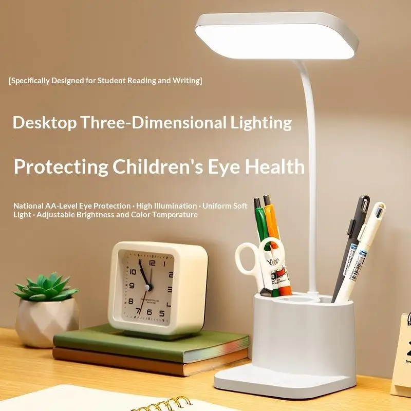 USB Learning Dormitory Bedroom Bedside Reading Night Light LED Desk Lamp Eye Protection Desk College Student Nightlights