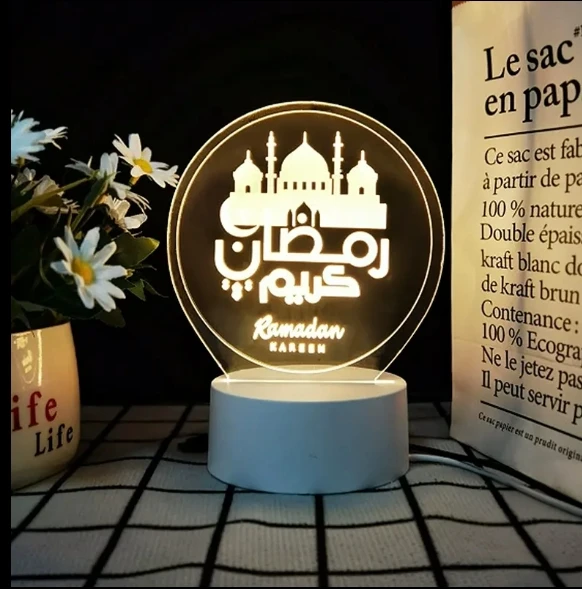 Lua castelo 3d acrílico luzes led família crianças nightlight lâmpada dia dos namorados lâmpada de cabeceira para festa de aniversário decoração