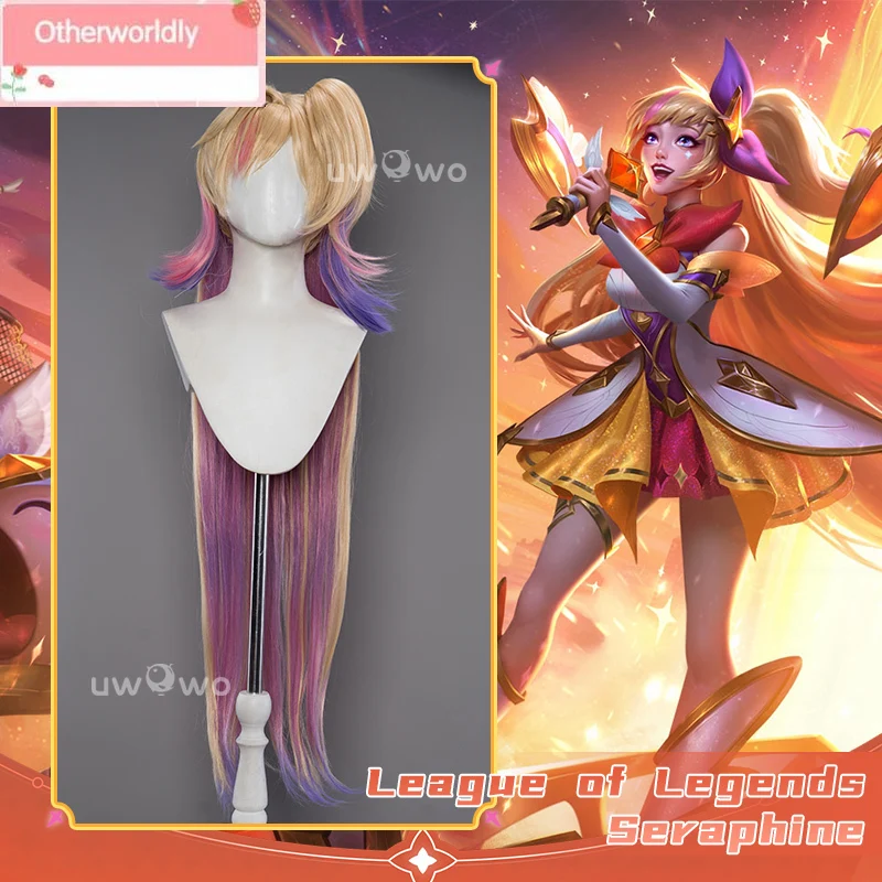 

Парик для косплея Star Guardian Seraphine Лига Легенд/LOL: SG Серафин 100 см градиент желтый розовый фиолетовый смешанный