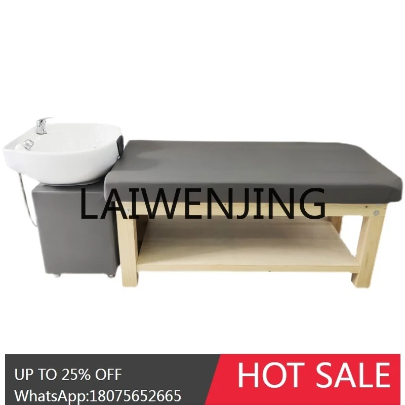 RWJ Chinese Herbal Medicine Tea Bran Dry Spa Thai Style Corpse Pose Massage Shampoo Bed Ceramic Basin