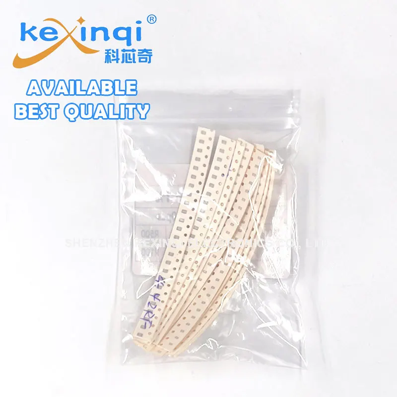 Kit de resistores SMD sortidas, 1% 1206, 10 Valor, 1R00, R820, R750, R620, R500, R470, R330, R220, R150, R100, 200pcs Set
