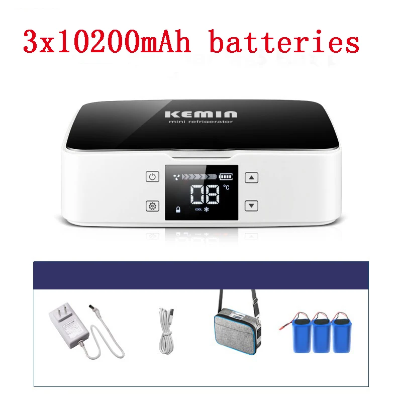 3*10200MAh แบตเตอรี่ Mini Insulin ตู้เย็นแบบพกพาตู้เย็นแบบพกพาอินซูลิน Cooler USB ยา Cooling กล่องกระเป๋าเดินทาง