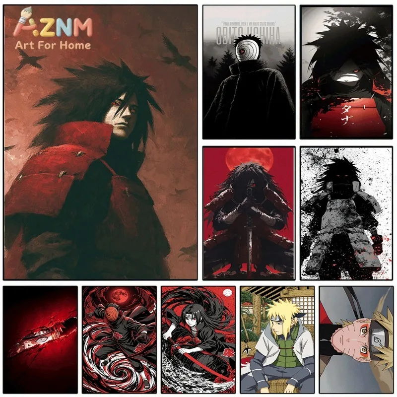 Dark Anime Collage Canvas Wall Art Manga Character Poster For Bedroom Living Room Home Background Decoration Unframed