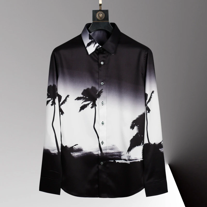 เสื้อเชิ้ตผู้ชายคุณภาพสูง,เสื้อเชิ้ตผู้ชายขนาดใหญ่,เสื้อแขนยาวพิมพ์ลาย,การออกแบบแฟชั่นกลางแจ้งทุกวัน,ตัวเพรียวบาง 6xl