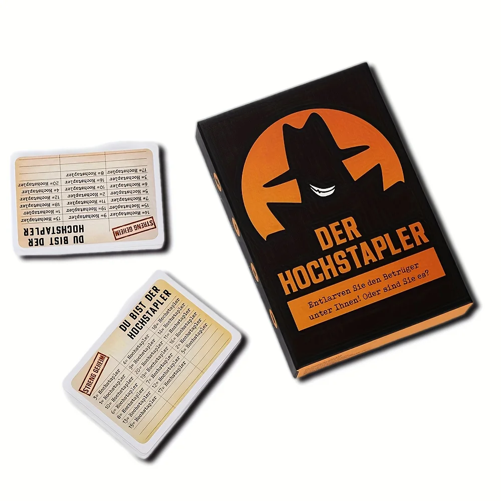 Versión española de "El Embustero": juego Deception, juego de cartas de rol familiar y juego de suspensiones para 4 a 8 jugadores