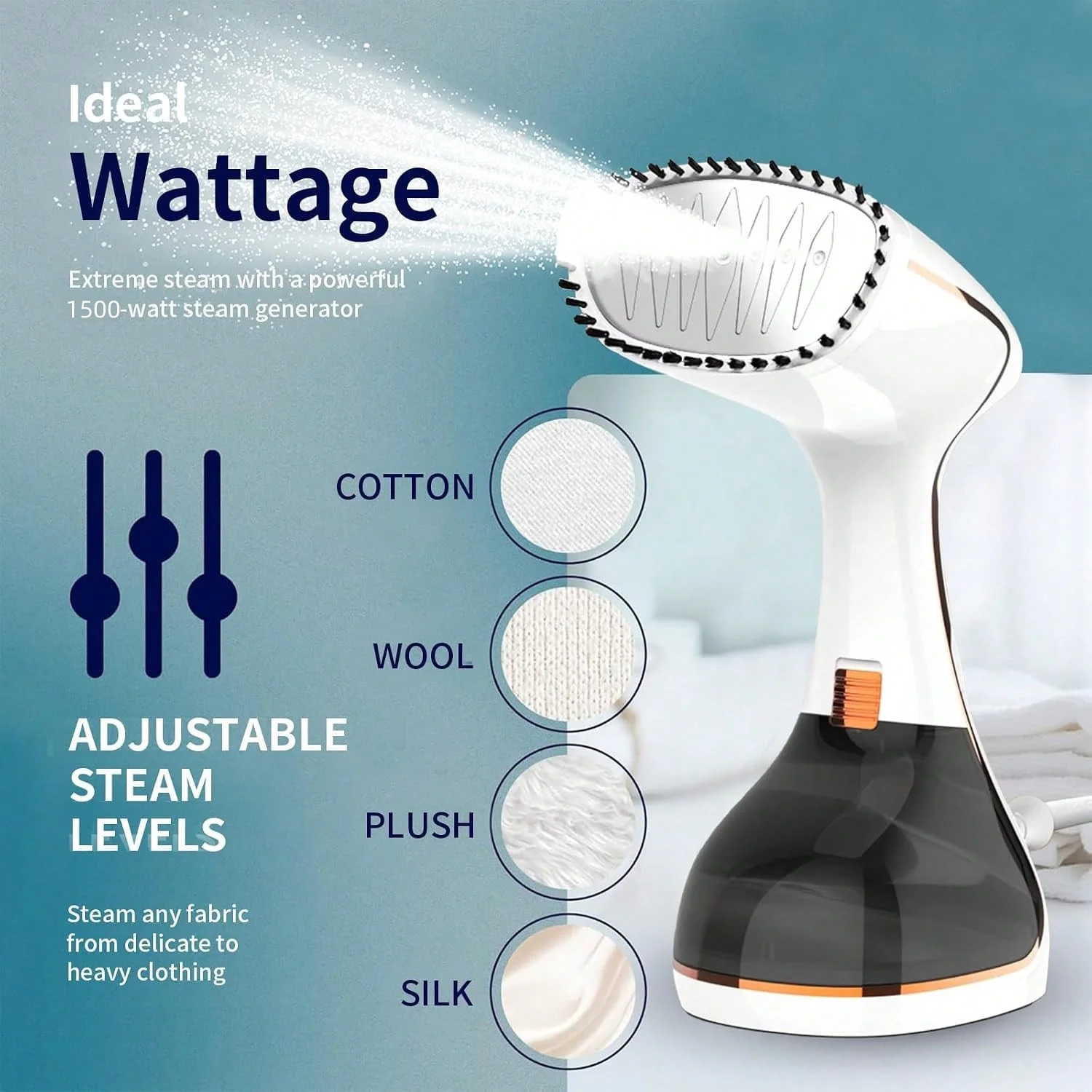 1500W Vertical Steam Iron Handheld Garment Steamer Travel Iron 15-Second Fast Heating 25-28G/Min Powerful Steam 280ml Water Tank Portable Household Garment Steamer Gift for Men and Women Christmas Gift
