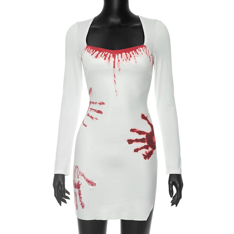 Pinkbomb Spicy Girl loween Ne حزام معلق Dr Palm Print Bal Slim Fit But Covering ملهى ليلي Dr