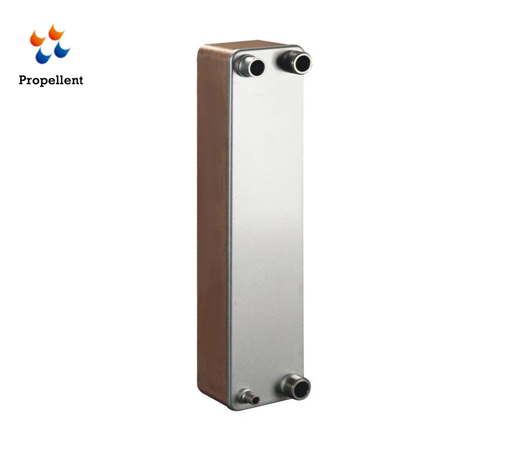 Refrigerant R22, R404A, R410A Condenser Central Heating Copper Brazed Plate Heat Exchanger