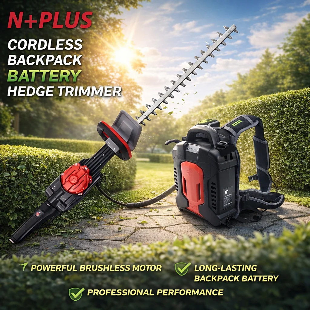 N+PLUS Factory Wholesale OEM Garden Maintenance Hedge Cutter Strong Motor Precise Cutting Even Results Electric Hedge Trimmer