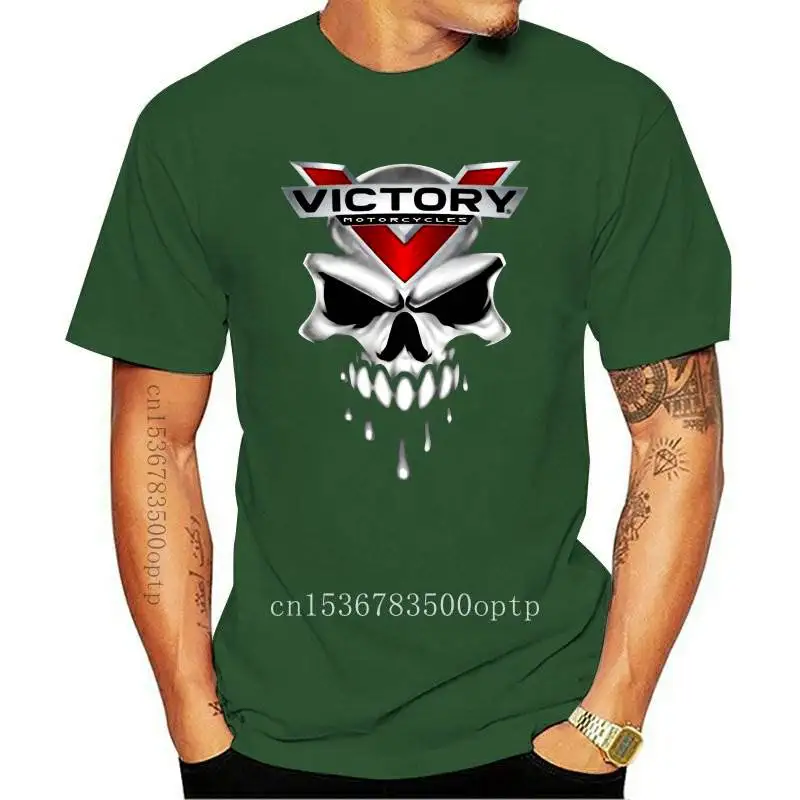 Mens Clothes Victory Motorcycle Tee T-Shirt For Men Round Neck Short Sleeves Tops Clothing