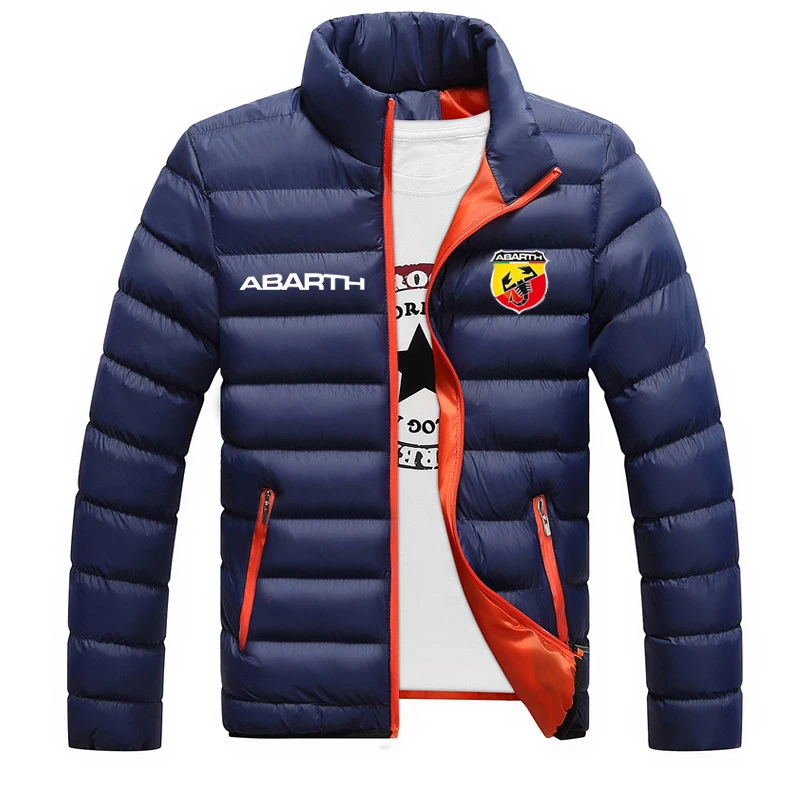 2023 ABARTH Custom Cotton Men\'s Comfortable Winter Warm jackets Solid Color Printed Zipper Coats College Hoodies