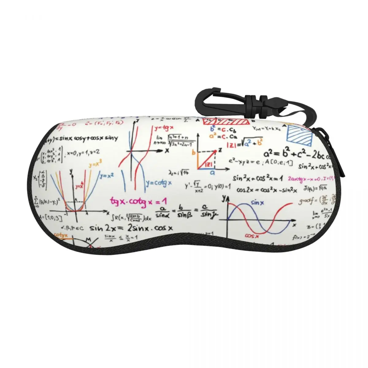 Custom Mathematics Formulas Math Numbers Eyeglass Glasses Case Women Men Soft Geek Science Puzzle Sunglasses Protective Pouch