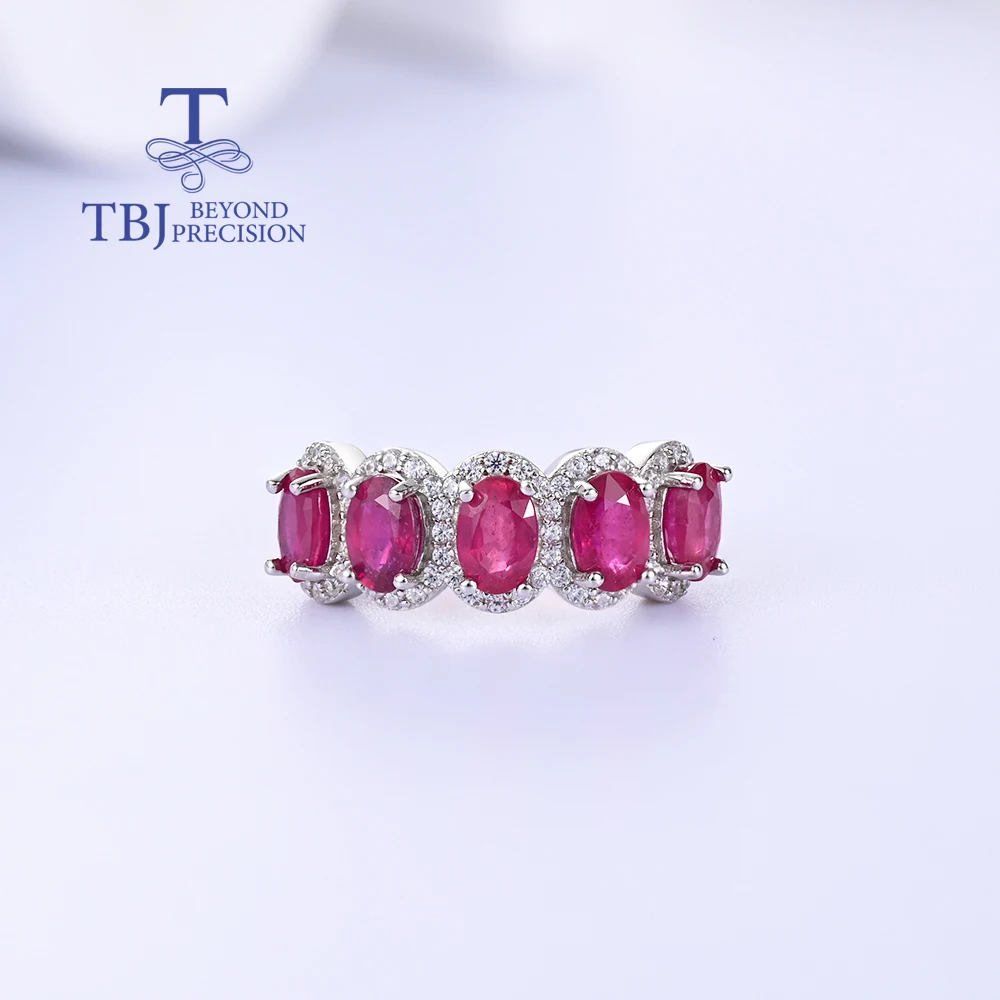 خاتم ياقوت فضي للنساء ، جولي ثمين ، مملوء طبيعيًا ، أحجار كريمة حقيقية نادرة ، هدية ذكرى سنوية وخطبة #3