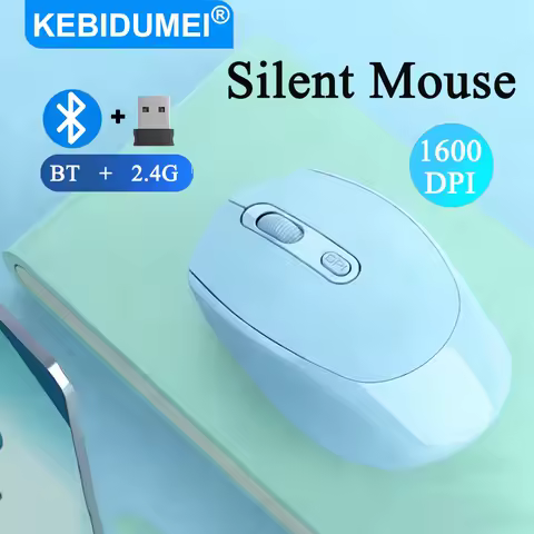 2.4G Wireless Mouse Bluetooth Silent Mouse Rechargeable Dual Mode Gaming Mouse 1600DPI Adjustable Ergonomic Optical Mice For PC