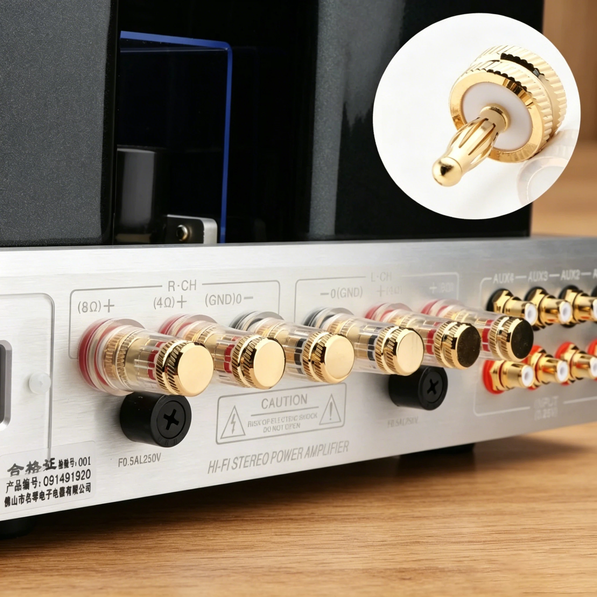 8PCS RCA Protective Cap Dust Proof  Audiophile Shielding Cap Brass Gold Plated