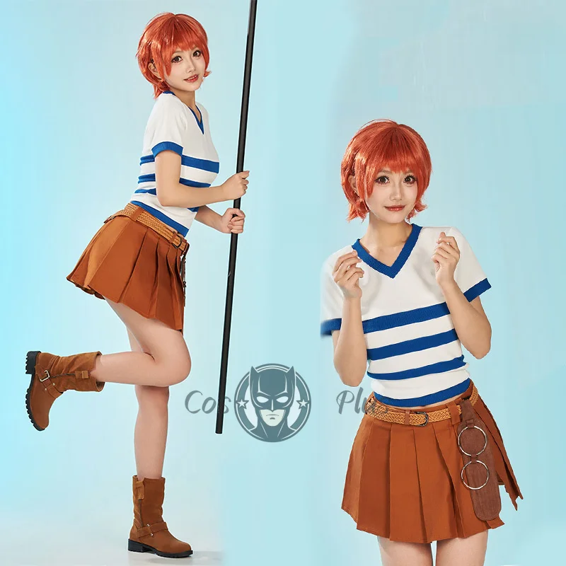 

Аниме Нами Косплей Костюм Хэллоуин COS Повседневная футболка Юбка Униформа Ролевые игры Новинка Женская одежда Карнавальное платье