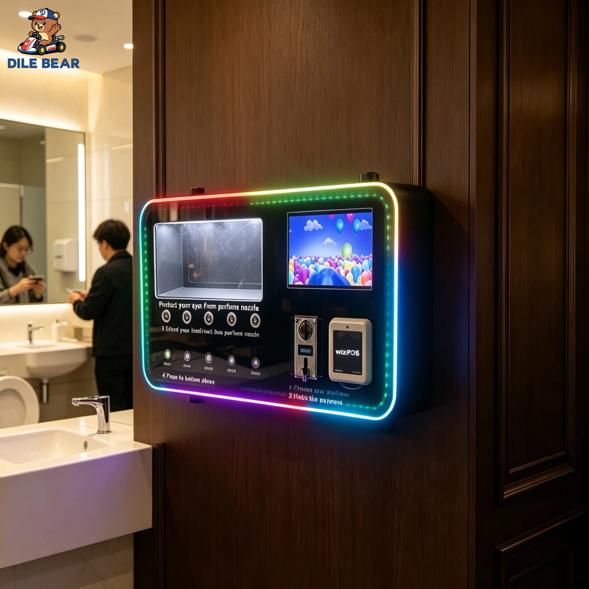 Mall Perfume Kiosk Self Service Fragrance Vending Machine Card Payment Coin Operated LCD Display Cosmetics Retail Equipment