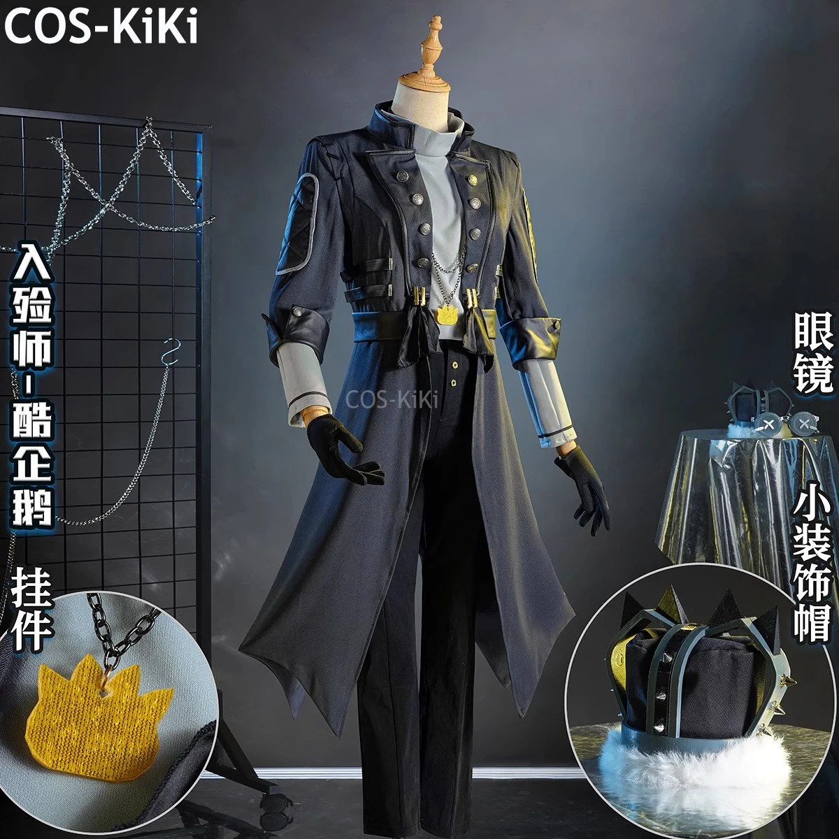 COS-KiKi Identity V Aesop Carl Embalmer Cool Penguin Game Suit Handsome Uniform Cosplay Costume Halloween Party Outfit S-XXL