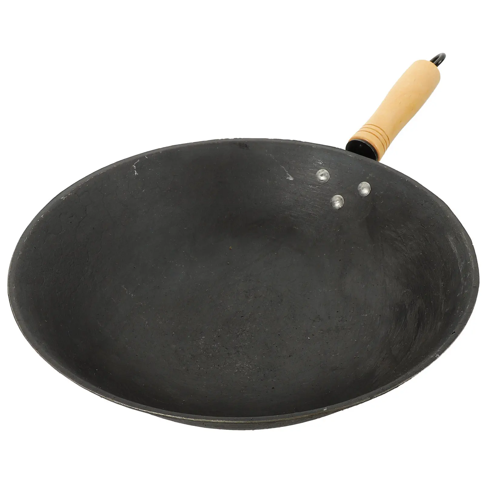 Premium Chinese Wok Pan Stir-Fry Pan for Gas Stove Anti-Scratch Wear-Resistant Ergonomic Handle Heavy Duty Cookware