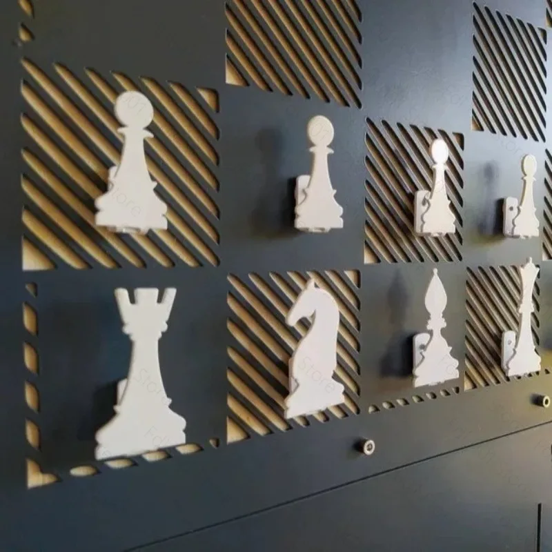 Magnetic Chess Checkers Set Giant Wall Board Hanging Home Decor view 3