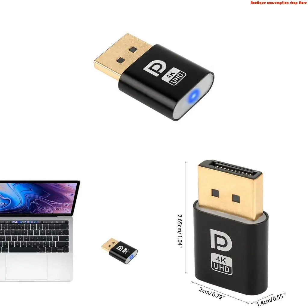 L9NA Virtual Display Adapter 4K Headless Emulator Dummy Plug Connector EDID For Video Card Mining