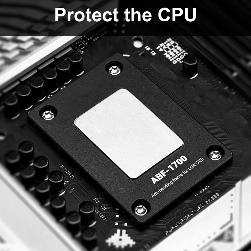 Telaio contatto CPU in alluminio con fibbia antiflessione LGA1700 per correzione della flessione della CPU LGA1700 efficiente