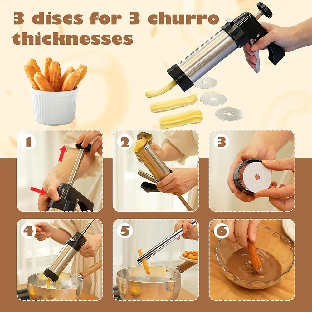 LMETJMA 3'ü 1 Arada Churro Yap - Churros Maker Gun incelemesi ve fiyatı
