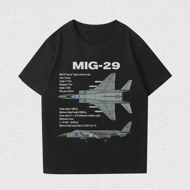 Soviet Russian Mig 29 Fulcrum Jet Fighter Premium Casual T-Shirt. High-quality Cotton Short Sleeve O-Neck Mens T Shirt New S-3XL