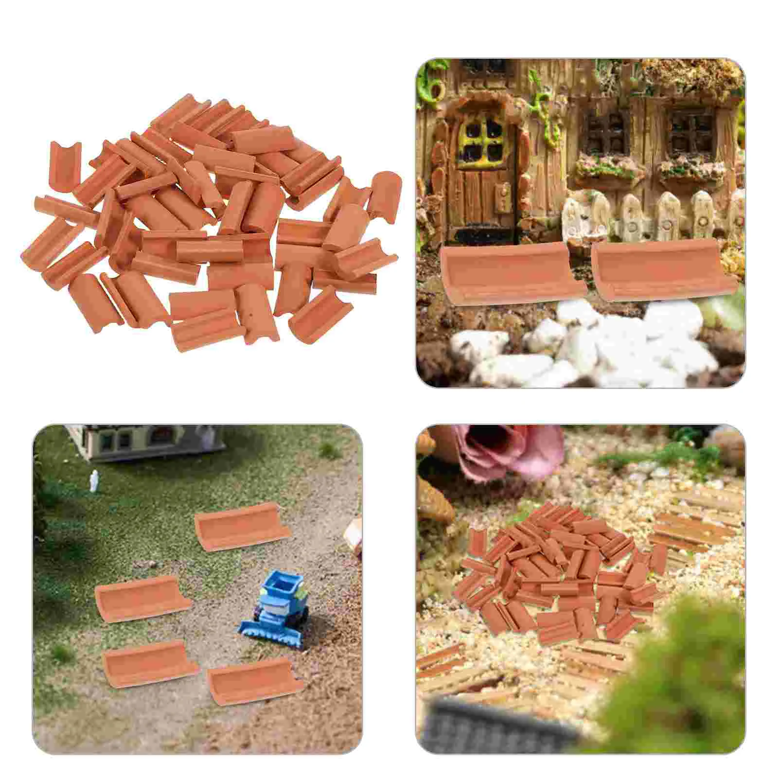

50 Pcs Micro Landscape Decoration Bricks for Landscaping Diorama Materials Building Supplies Models