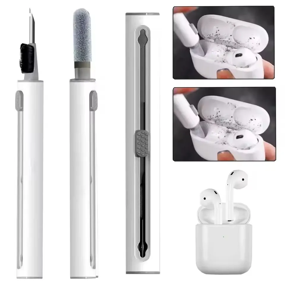 

3 in 1 Sliding Cleaning Pen for Earphones Brush for Airpods 3 Pro Series Case Headsets Cleaners Earbuds Cleaning Tools