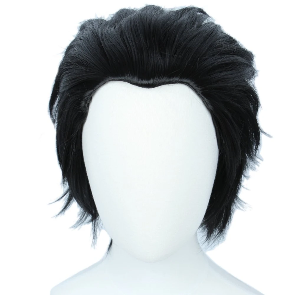 Short Straight Cosplay Wig Halloween Costume Wig Party Costume Men Boy Black Anime Wigs cosplay costumes