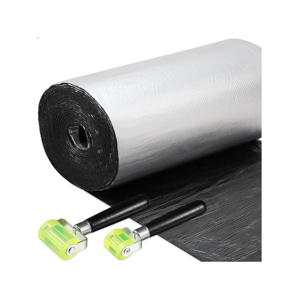 196 Mil Car Heat Sound Insulation Mat Automotive Noise Deadening Mat with Rubber Roller Auto Sound Deadener Self Adhesive