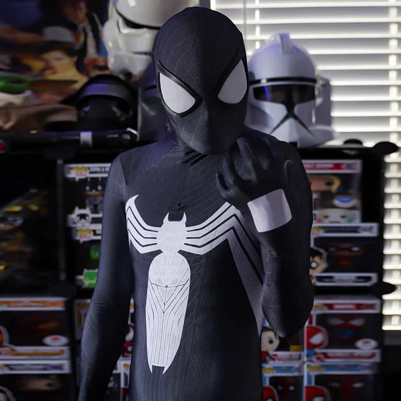 

Venom Symbiote Spiderman Cosplay Big Glasses Bodysuits Halloween Costume Spandex Superhero Zentai Suits Costume Adult/Kids